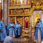 Праздничные богослужения в день празднования Введения во храм Пресвятой Богородицы, в кафедральном соборе святого благоверного князя Александра Невского