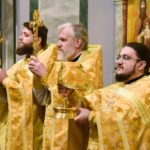 Литургия  в Неделю 27-ю по Пятидесятнице, праздник иконы Божией Матери «Знамение» в кафедральном Александро-Невском соборе .