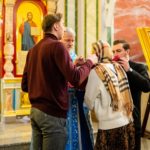 Литургия в праздник Сретения Господня в кафедральном соборе святого благоверного князя Александра Невского.