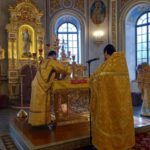 Литургия в Неделю о блудном сыне в кафедральном Свято-Александро-Невском соборе.