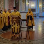 В рамках проведения сборов военных священников группировки "Днепр" в Александро-Невском кафедральном соборе был совершён молебен