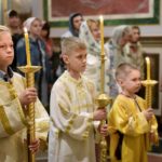 Литургия в Неделю 7-ю по Пасхе, святых отцов I Вселенского Собора (325) в кафедральном соборе святого благоверного князя Александра Невского г. Симферополя.