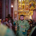 Всенощное бдение в кафедральном соборе святого благоверного князя Александра Невского  в канун праздника Святой Троицы (Пятидесятницы)