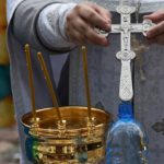 Водосвятный молебен святым мученикам-бессребреникам Косме и Дамиану в кафедральном соборе святого благоверного князя Александра Невского г. Симферополя.