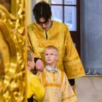 Литургия в Неделю 25-ю по Пятидесятнице, день памяти святителя Иоанна Златоустого, архиепископа Константинопольского.