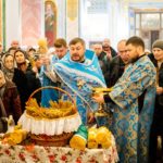 Литургия в праздник Сретения Господня в кафедральном соборе святого благоверного князя Александра Невского.