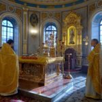 Литургия в Неделю о блудном сыне в кафедральном Свято-Александро-Невском соборе.