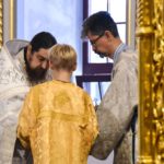Божественная литургия в праздник Рождества Господа и Спаса нашего Иисуса Христа в кафедральном Александро-Невском соборе.