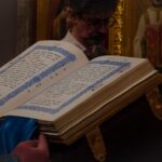 Литургия в праздник Похвалы Пресвятой Богородицы (Субботу Акафиста) в кафедральном Александро-Невском соборе.