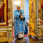 Литургия в праздник Сретения Господня в кафедральном соборе святого благоверного князя Александра Невского.