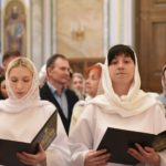 Литургия святителя Василия Великого в Великую субботу в кафедральном Александро-Невском соборе г. Симферополя.