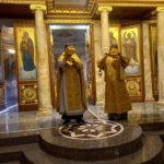 Божественная литургияв нижнем храме имени св.Гурия Таврического, кафедрального Свято- Александро- Невского собора г.Симферополя   в день памяти Собора Московских Святителей