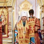 Высокопреосвященнейший Митрополит Симферопольский и Крымский Лазарь возглавил молебное пение Животворящему Кресту Господню в кафедральном Александро-Невском сборе г. Симферополя.