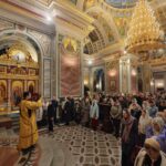 Воскресное богослужение в Александро-Невском кафедральном соборе в Неделю 26-ю по Пятидесятнице