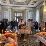 Вечернее богослужение и Парастас в канун Вселенской ( мясопустной) родительской субботы в кафедральном Александро-Невском соборе.