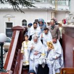 Литургия в кафедральном Свято-Александро-Невском соборе в праздник Крещения Господня.