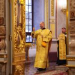 Богослужение  кафедральном Свято-Александро-Невском  соборе в канун Недели 16-й по Пятидесятнице