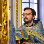 Литургия в праздник Похвалы Пресвятой Богородицы (Субботу Акафиста) в кафедральном Александро-Невском соборе.