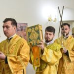 В ВОССТАНОВЛЕННОМ ХРАМЕ 4-Х СВЯТИТЕЛЕЙ МОСКОВСКИХ ПЕТРА, АЛЕКСИЯ, ИОНЫ И ФИЛИППА В ПРЕСТОЛЬНЫЙ ПРАЗДНИК ЕПИСКОП КАЛЛИНИК СОВЕРШИЛ ПЕРВУЮ БОЖЕСТВЕННУЮ ЛИТУРГИЮ.