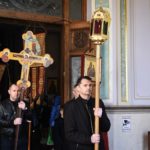 В  канун Великой Субботы епископ Бахчисарайский Каллиник совершил утреню с чином погребения Господа нашего Иисуса Христа в кафедральном Александро - Невском соборе г. Симферополя.