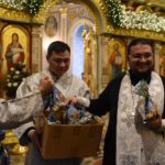 Божественная литургия в праздник Рождества Господа и Спаса нашего Иисуса Христа в кафедральном Александро-Невском соборе.