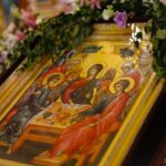 Всенощное бдение в кафедральном соборе святого благоверного князя Александра Невского  в канун праздника Святой Троицы (Пятидесятницы)