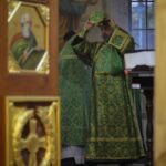 Божественная литургия в Александро-Невском кафедральном соборе в памяти преподобного Сергия, игумена Радонежского, всея России чудотворца
