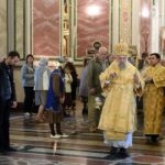 В канун Недели 17-й по Пятидесятнице в кафедральном Свято-Александро-Невском соборе г. Симферополя было совершено всенощное бдение.