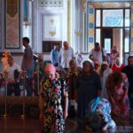 Богослужение в канун Происхождения Честных Древ Животворящего Креста Господня в кафедральном Александро-Невском соборе
