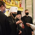 В КАНУН ПРАЗДНИКА РОЖДЕСТВА ХРИСТОВА МИТРОПОЛИТ ЛАЗАРЬ ВОЗГЛАВИЛ ВСЕНОЩНОЕ БДЕНИЕ В СВЯТО-АЛЕКСАНДРО-НЕВСКОМ КАФЕДРАЛЬНОМ СОБОРЕ Г. СИМФЕРОПОЛЯ.
