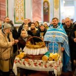 Литургия в праздник Сретения Господня в кафедральном соборе святого благоверного князя Александра Невского.