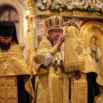 Праздничное всенощное бдение в Александро-Невском кафедральном соборе г. Симферополя накануне дня памяти святого благоверного князя Александра Невского