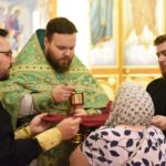 Литургия в нижнем храме имени св.Гурия Таврического, кафедрального Свято- Александро- Невского собора г.Симферополя в праздник обретения мощей преподобного Серафима (1903), Саровского чудотворца.