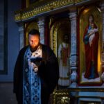 Повечерие с чтением канона преподобного Андрея Критского в Александро-Невском кафедральном соборе.