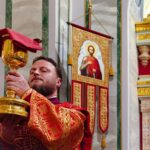 Божественная литургия в Неделю 6-ю по Пасхе в кафедральном Александро-Невском соборе.