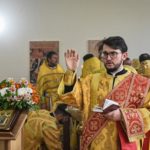 В ВОССТАНОВЛЕННОМ ХРАМЕ 4-Х СВЯТИТЕЛЕЙ МОСКОВСКИХ ПЕТРА, АЛЕКСИЯ, ИОНЫ И ФИЛИППА В ПРЕСТОЛЬНЫЙ ПРАЗДНИК ЕПИСКОП КАЛЛИНИК СОВЕРШИЛ ПЕРВУЮ БОЖЕСТВЕННУЮ ЛИТУРГИЮ.