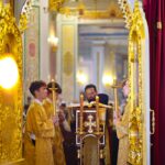 Воскресные богослужения в Неделю 19-ю по Пятидесятнице, день памяти преподобных Кирилла и Марии, родителей преподобного Сергия Радонежского в Александро-Невском кафедральном соборе