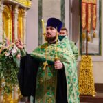 Всенощное бдение в кафедральном соборе святого благоверного князя Александра Невского  в канун праздника Святой Троицы (Пятидесятницы)