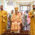 Архиерейское богослужение в Неделю 9-ю по Пятидесятнице в кафедральном Александро-Невском соборе г. Симферополя.