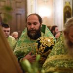 Всенощное бдение в кафедральном Свято-Александро-Невском соборе в канун престольного торжества.