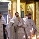 Богослужение в нижнем храме (во имя святителя Гурия, Архиепископа Таврического) в Крещенский сочельник.