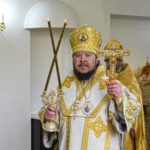 В ВОССТАНОВЛЕННОМ ХРАМЕ 4-Х СВЯТИТЕЛЕЙ МОСКОВСКИХ ПЕТРА, АЛЕКСИЯ, ИОНЫ И ФИЛИППА В ПРЕСТОЛЬНЫЙ ПРАЗДНИК ЕПИСКОП КАЛЛИНИК СОВЕРШИЛ ПЕРВУЮ БОЖЕСТВЕННУЮ ЛИТУРГИЮ.