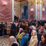 Литургия в Неделю Торжества Православия в кафедральном соборе святого благоверного князя Александра Невского.