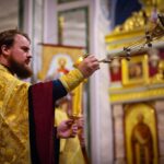 Богослужение в  кафедральном Свято-Александро-Невском соборе в канун Недели 15-й по Пятидесятниц