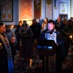 Повечерие с чтением канона преподобного Андрея Критского в Александро-Невском кафедральном соборе.