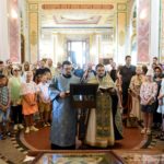 Молебен для учащих и учащихся перед началом учебного года в кафедральном Свято-Александро-Невском соборе г. Симферополя.