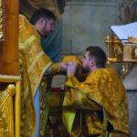 Литургия  день празднования Собора вселенских учителей и святителей Василия Великого, Григория Богослова и Иоанна Златоустого в кафедральном Александро-Невском соборе.
