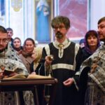 Божественная литургия Преждеосвященных Даров в Свято-Александро-Невском кафедральном соборе.