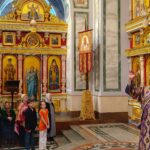 Литургия в Неделю 4-ю Великого поста, преподобного Иоанна Лествичника в кафедральном Свято-Александро-Невском соборе.
