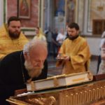 Всенощное бдение в канун Недели 9-й, по Пятидесятнице в кафедральном Александро-Невском соборе.